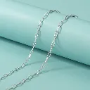 925 Sterling Silver Paperclip Paper Clip Chain
