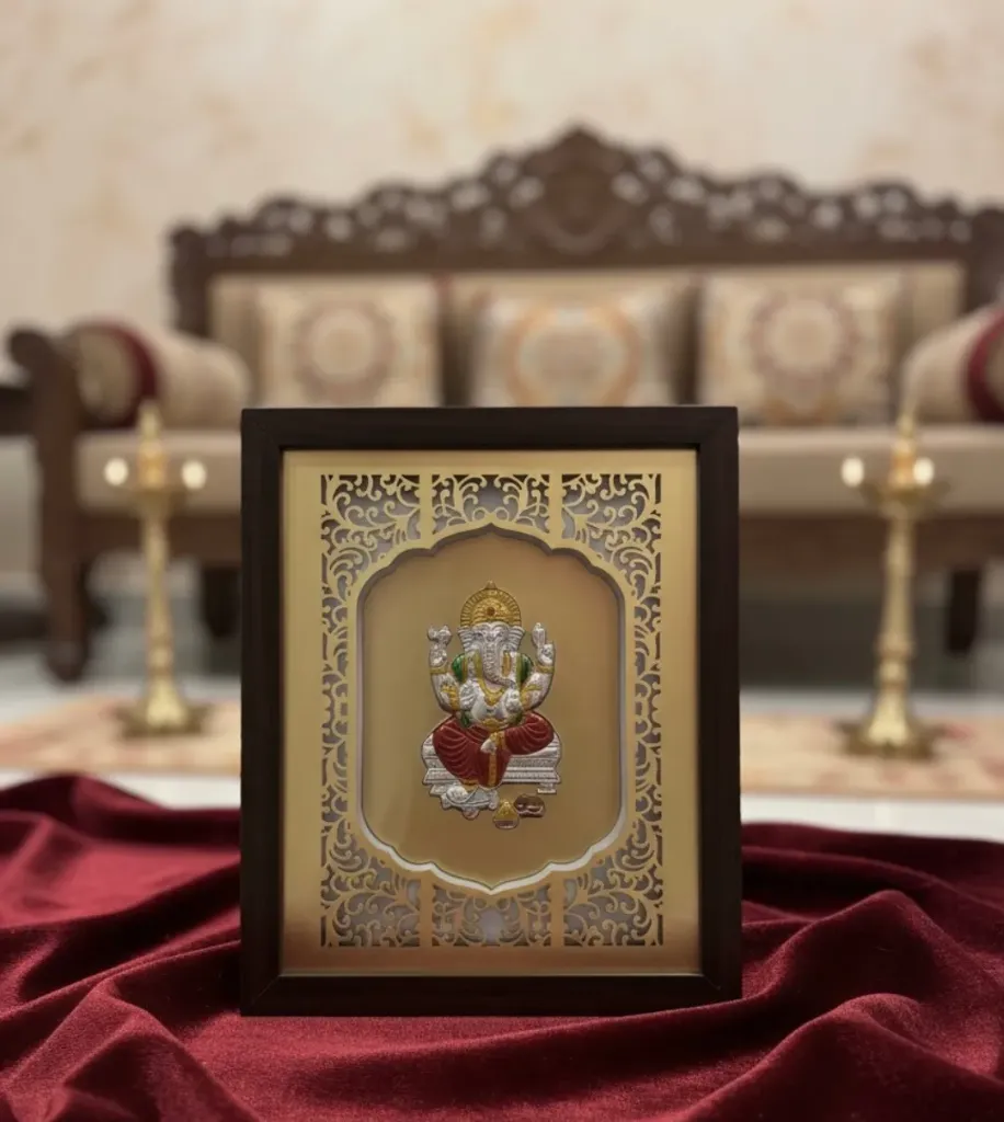 SILVER GANESH FRAME 